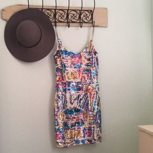 Vintage sequin party dress!